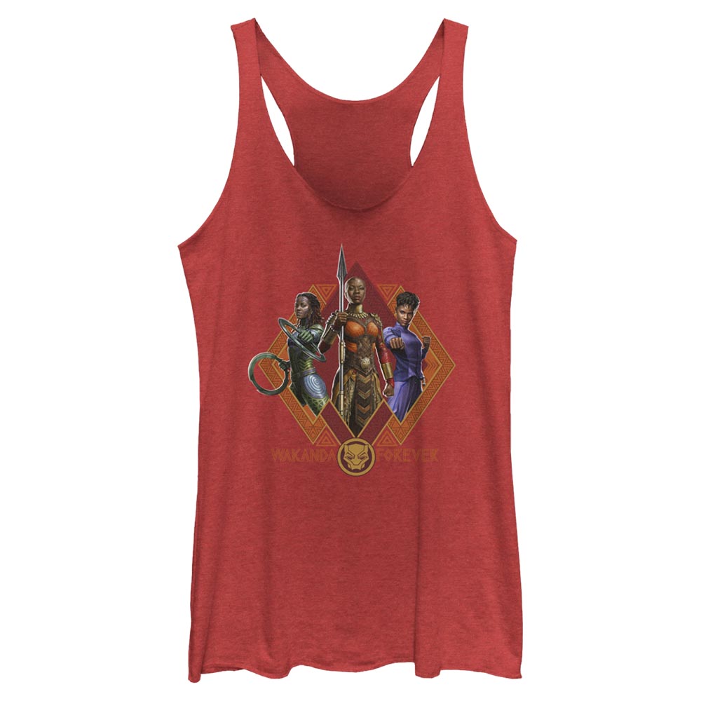 Junior's Marvel Black Panther Wakanda Forever Wakanda Forever Trio Tank Top