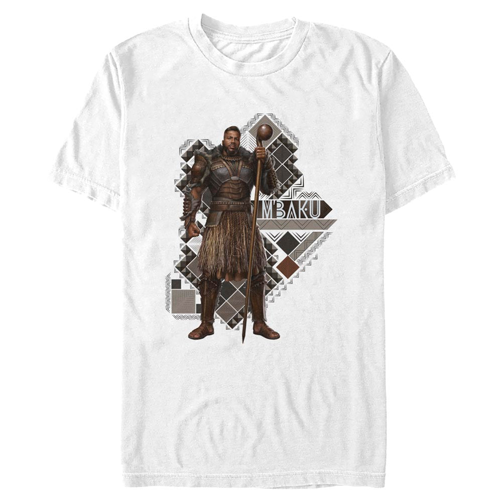 Men's Marvel Black Panther Wakanda Forever Mbaku Pattern T-Shirt